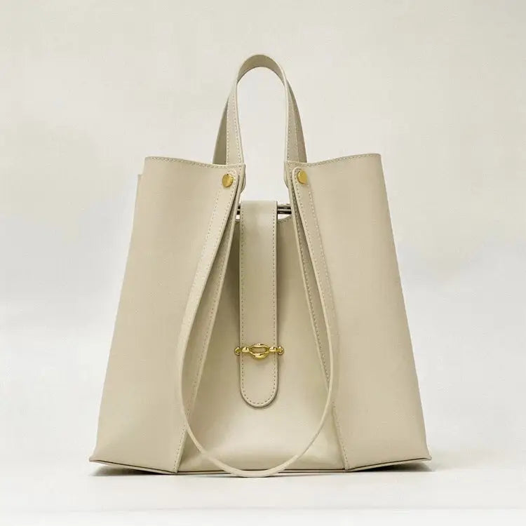 Genuine Leather Work Bag | Wholesale & Retail Office Tote - White / 29x8.5x27cm - genuine leather, work bag, retail White