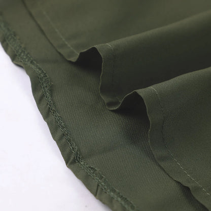 Gilded Printed Elegant Abaya by Trend Den, featuring a close-up of the soft, green fabric with a smooth hem.