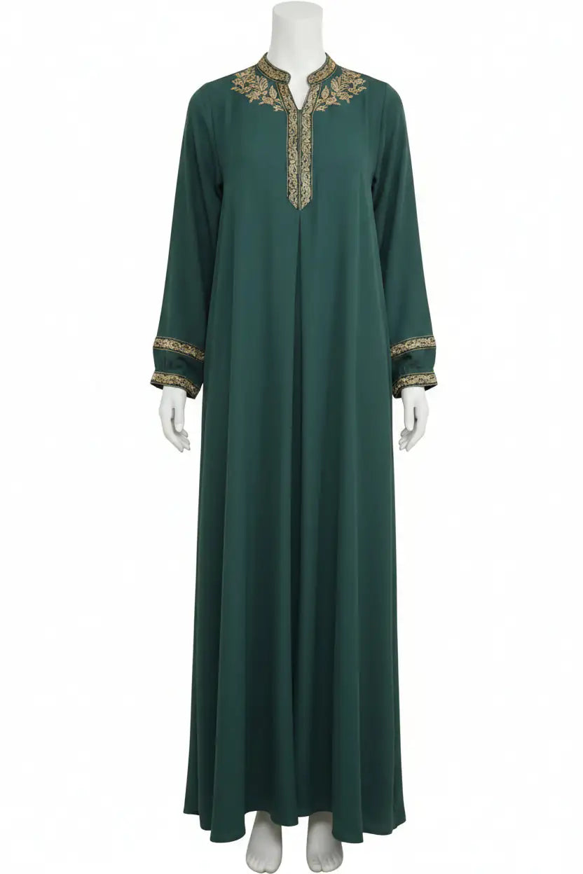Printed Plus Size Abaya Dress 