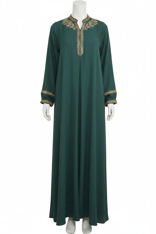 Printed Plus Size Abaya Dress 