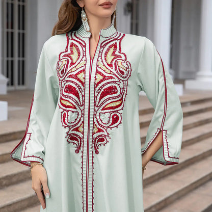 Sculptural Embroidered Elegant Abaya