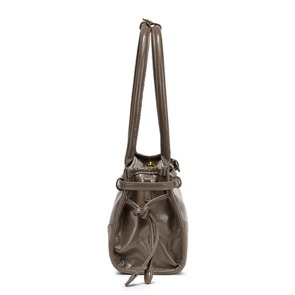 Vintage Oil Wax Leather Underarm Bag | Urban Minimalist Handbag - oil wax, underarm bag, vintage wax leather, leather