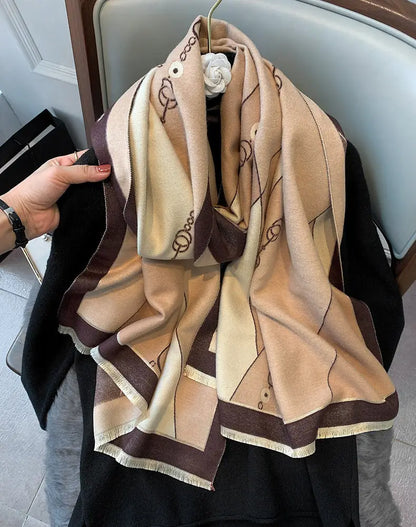 Double-Sided Thickened Cashmere-Feel Scarf - Camel / 60x190cm - imitation cashmere, south africa, thickened women’s Camel