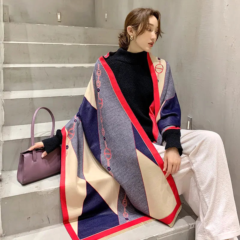 Double-Sided Thickened Cashmere-Feel Scarf - imitation cashmere, south africa, thickened women’s scarf, premium