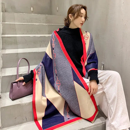 Double-Sided Thickened Cashmere-Feel Scarf - imitation cashmere, south africa, thickened women’s scarf, premium