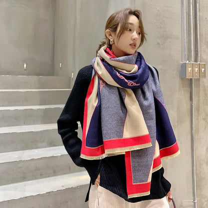 Double-Sided Thickened Cashmere-Feel Scarf - imitation cashmere, south africa, thickened women’s scarf, premium