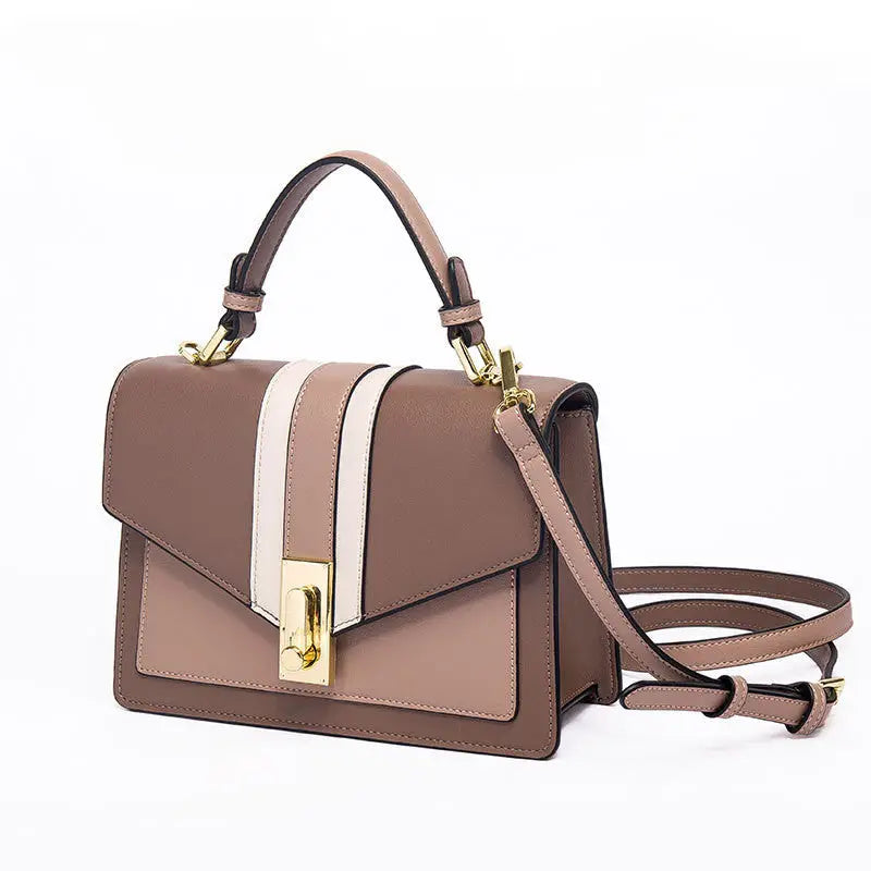 Color-Block Square Handbag | Adjustable Crossbody Strap - square handbag, color-block adjustable crossbody strap, small