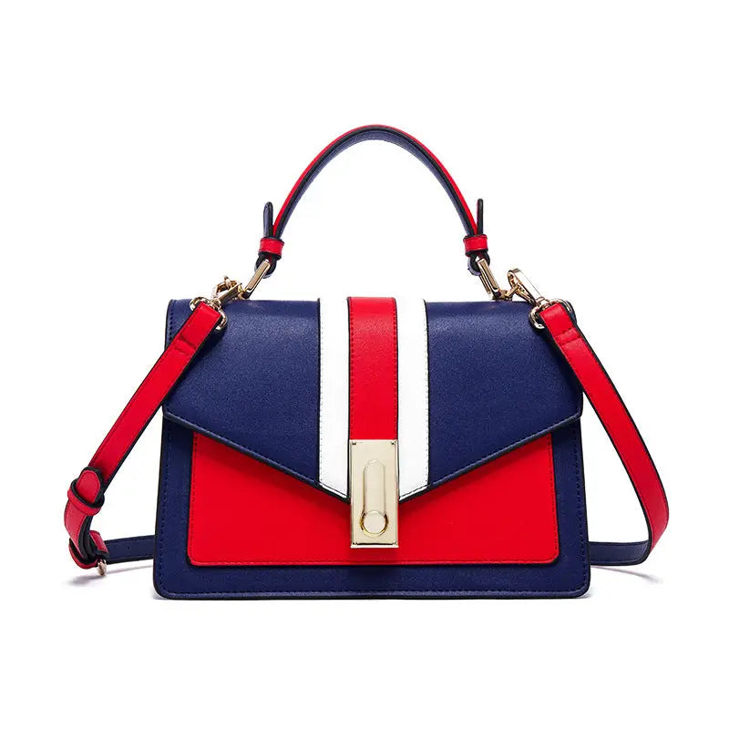 Color-Block Square Handbag | Adjustable Crossbody Strap - square handbag, color-block adjustable crossbody strap, small