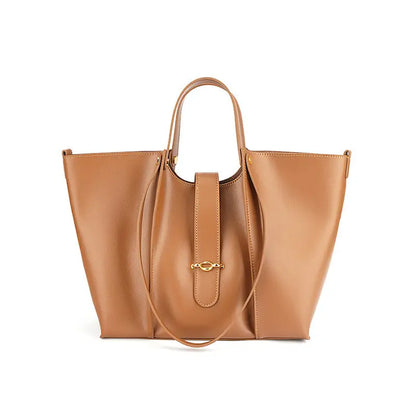 Genuine Leather Work Bag | Wholesale & Retail Office Tote - Brown / 29x8.5x27cm - genuine leather, work bag, retail Brown