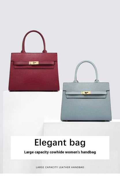 Genuine Cowhide Commute & Wedding Bag | Structured Vertical Tote - structured vertical tote, cowhide commute, wedding