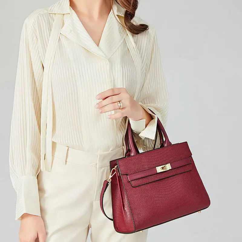 Genuine Cowhide Commute & Wedding Bag | Structured Vertical Tote - structured vertical tote, cowhide commute, wedding