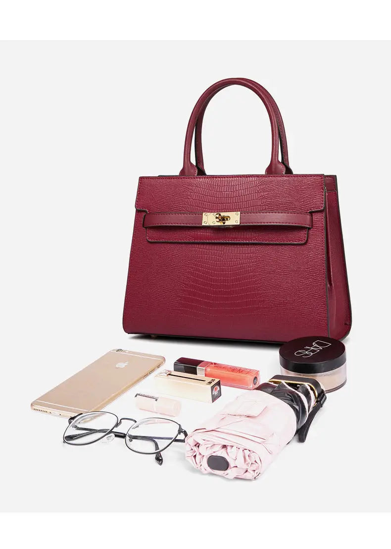 Genuine Cowhide Commute & Wedding Bag | Structured Vertical Tote - structured vertical tote, cowhide commute, wedding