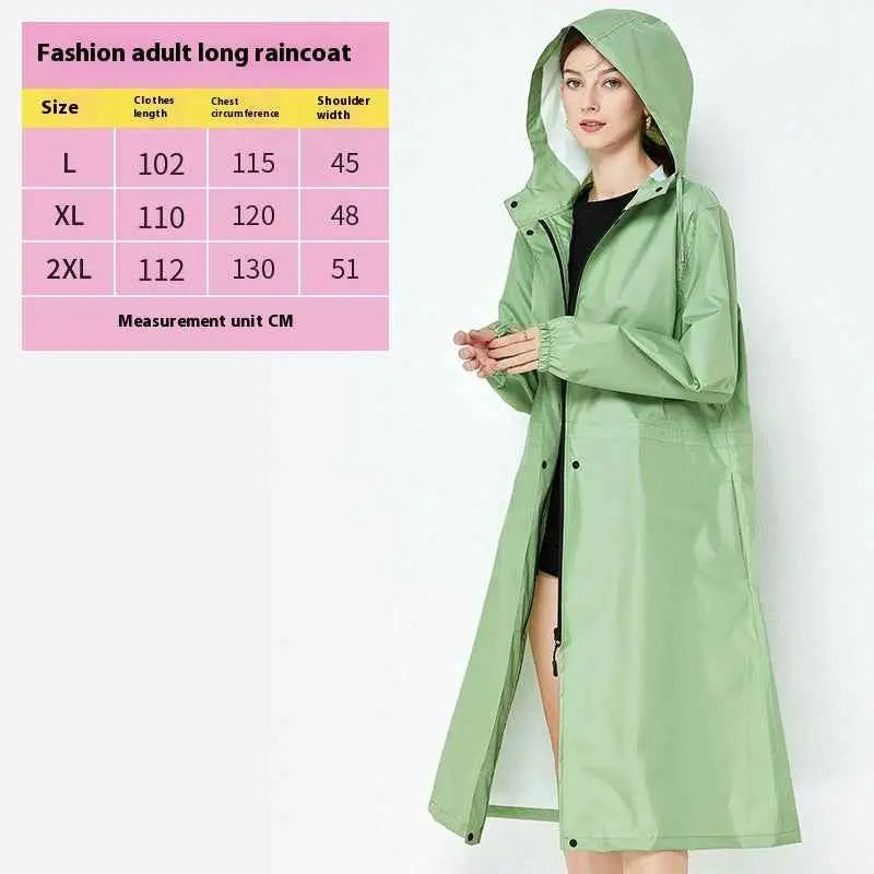 Light green lightweight fashion trench raincoat with hood long sleeves and front zipper for rainy weather Mustard Green 2002