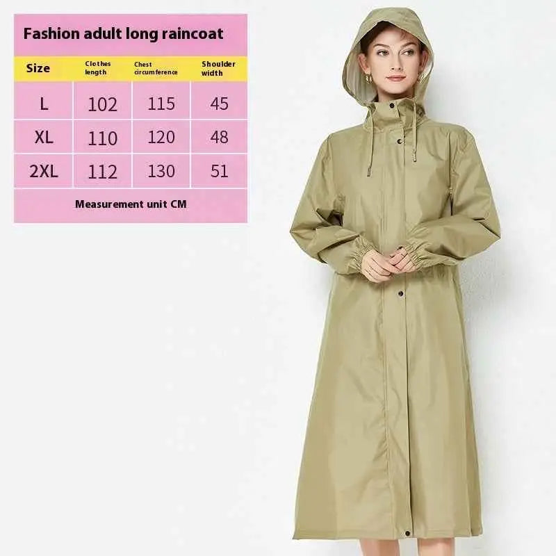 Olive green lightweight fashion trench raincoat with hood and button closures perfect for rainy weather Olive Coffee 2002