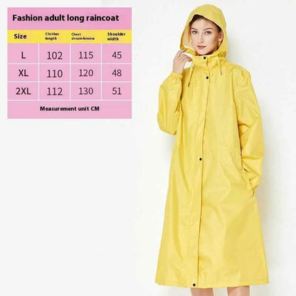 Bright yellow lightweight fashion trench raincoat with hood long sleeves and front button closure for adults Yellow 2002