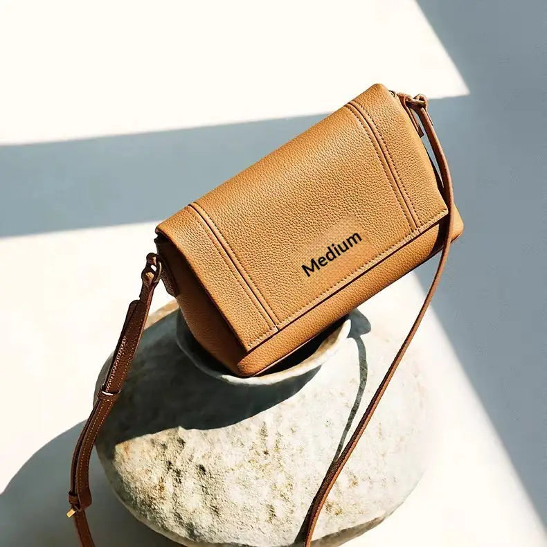 Genuine Leather Sling Bag | Cowhide Crossbody Handbag - sling bag, leather crossbody, sling, genuine