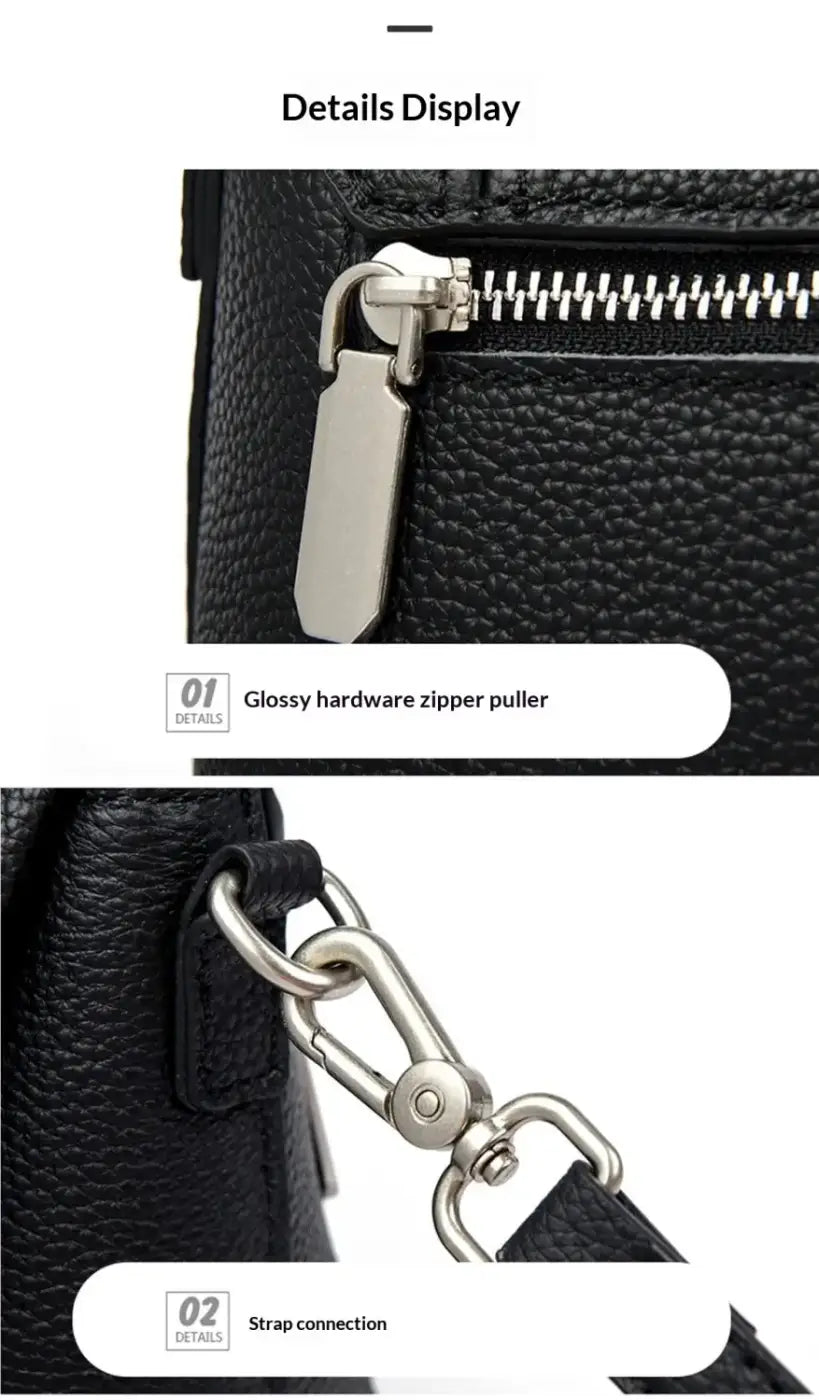 Genuine Leather Sling Bag | Cowhide Crossbody Handbag - sling bag, leather crossbody, sling, genuine