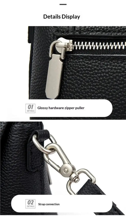 Genuine Leather Sling Bag | Cowhide Crossbody Handbag - sling bag, leather crossbody, sling, genuine