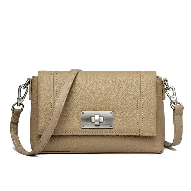 Genuine Leather Sling Bag | Cowhide Crossbody Handbag - Camel - sling bag, leather crossbody, sling, genuine Camel