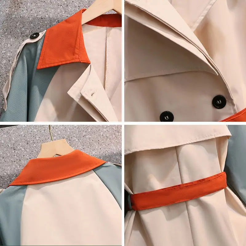 British Style Short Trench Coat | Flutter Sleeve Slim-Fit Jacket [Lined] - british style, short trench, trench coat,