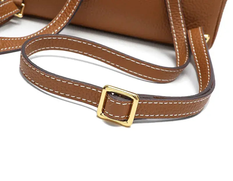 Top-Layer Cowhide Convertible Backpack | Locked Leather Handbag - convertible backpack, leather handbag, cowhide
