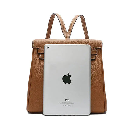 Top-Layer Cowhide Convertible Backpack | Locked Leather Handbag - convertible backpack, leather handbag, cowhide