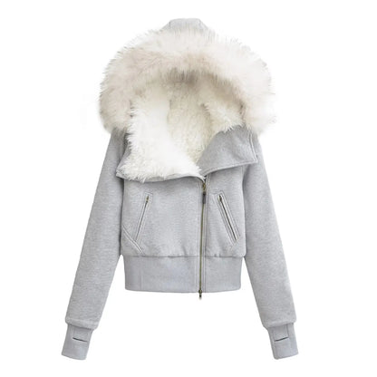 Women’s Retro Cotton Cardigan | Versatile European Style Casual Jacket - Gray / L - trend den, retro cotton cardigan, Gray